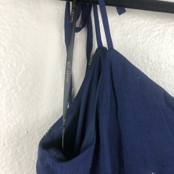 Hailey Lyn Embroidered Button Front Slip Dress - Picture 3 of 8